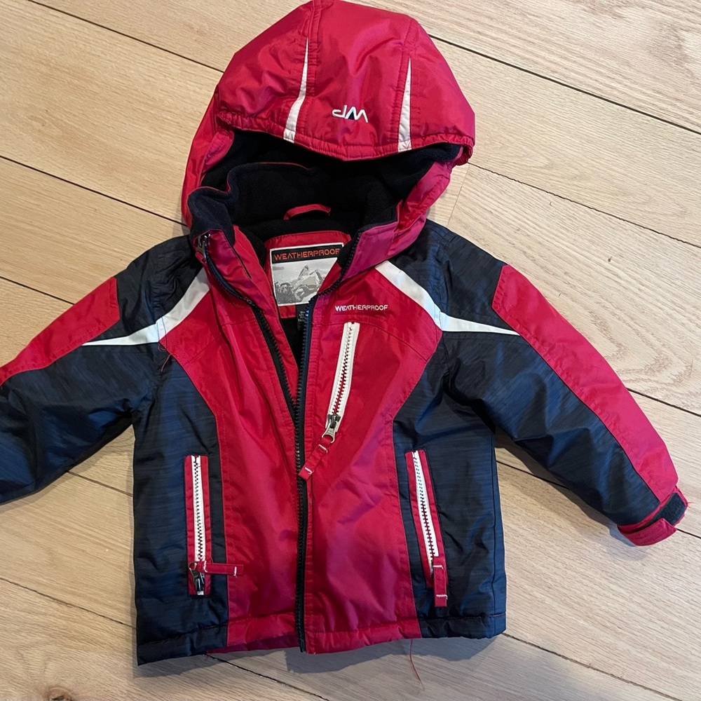 Red and Black Weatherproof Kids Jacket